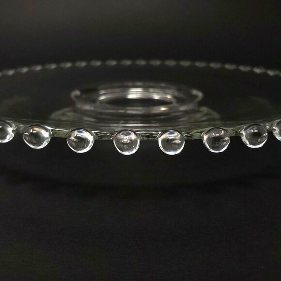 Candlewick Clear Mayonnaise Bowl & Underplate Imperial Glass Beaded Edge - Picture 5 of 10